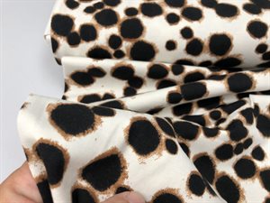 Bomuldsjersey - leo look på lys bund